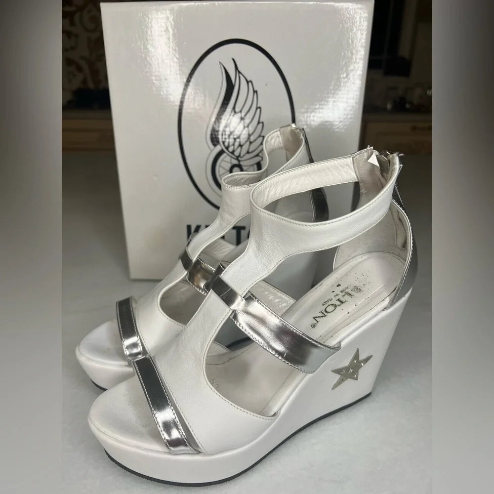 KELTON THE WINGS WOMENS WHITE WEDGES SZ EU 39 - Picture 2 of 10